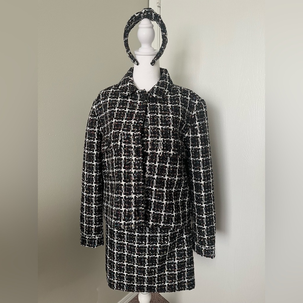 LOFT Tweed Blazer, Skirt & Matching Headband Set